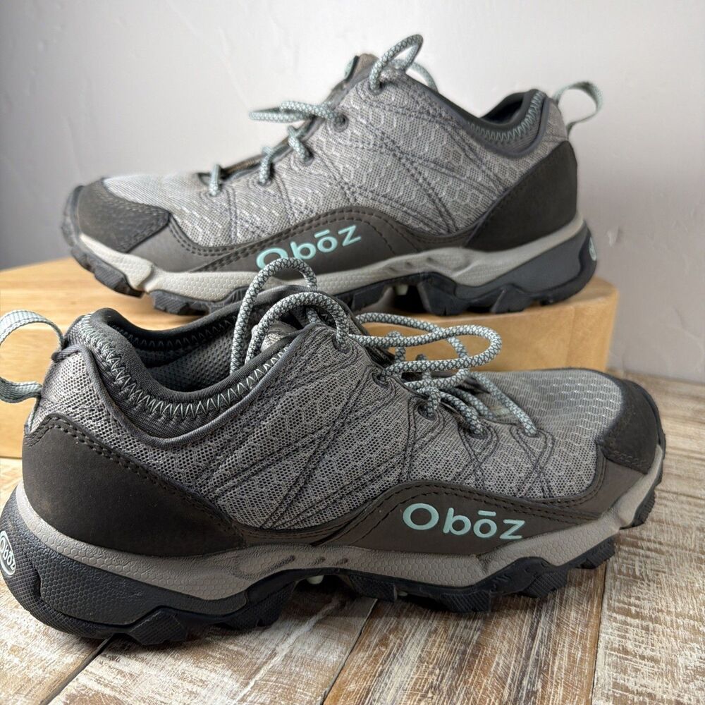 Oboz Womens Sawtooth Low Hiking Shoes Grey Size 7
